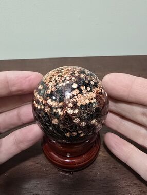 Fireworks Obsidian Crystal Sphere 55 mm